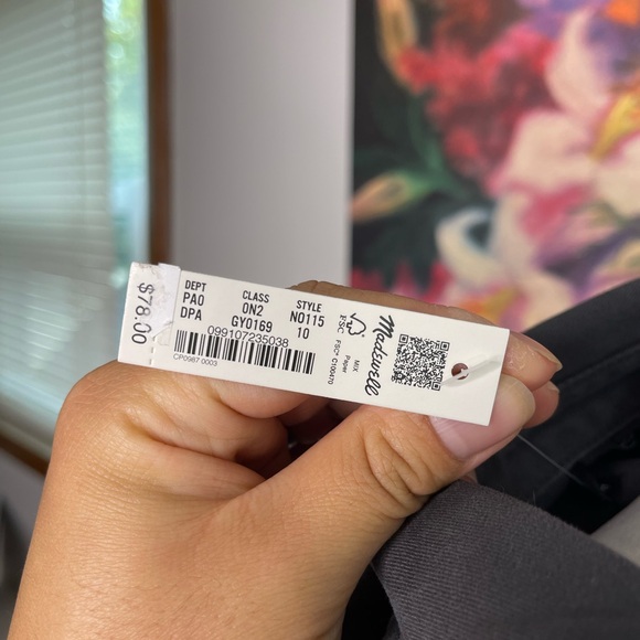 Madewell Size 10 Grey Fitted Dart Button Down Heavyweight Shirt NWT Canvas Chore - Picture 9 of 12